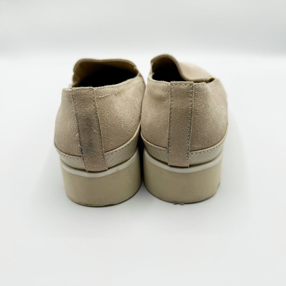 DONALD PLINER Conner Women Beige Nude Leather Suede Chunky Loafers Size 7 - Picture 2 of 9